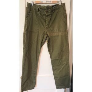 BDG military style button front high waist chino